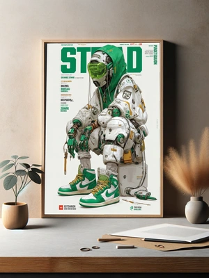 Киберпанковский персонаж в кроссовках Nike - 3