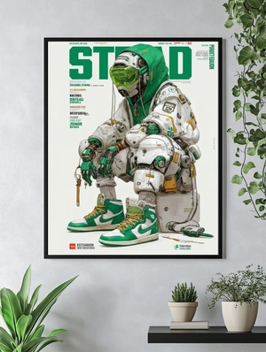 Киберпанковский персонаж в кроссовках Nike - 5