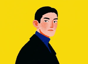 Современный портрет на ярком фоне - 1