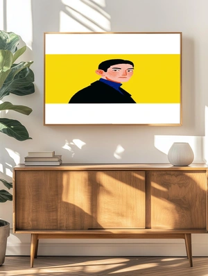 Современный портрет на ярком фоне - 4