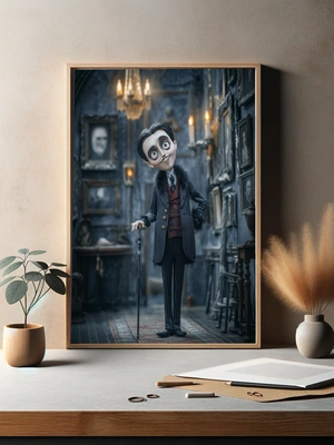 Элегантный персонаж в готическом интерьере - 3