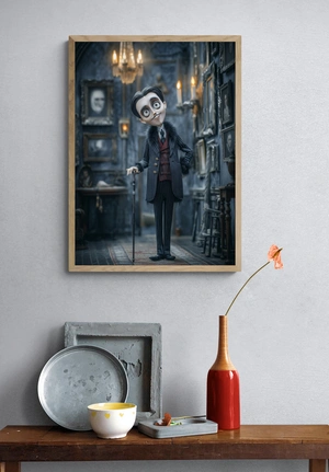 Элегантный персонаж в готическом интерьере - 4