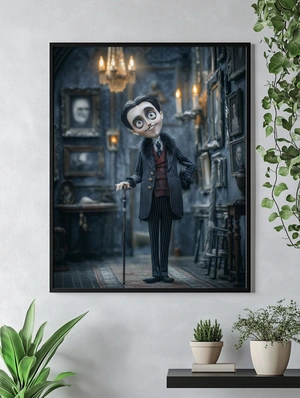 Элегантный персонаж в готическом интерьере - 5