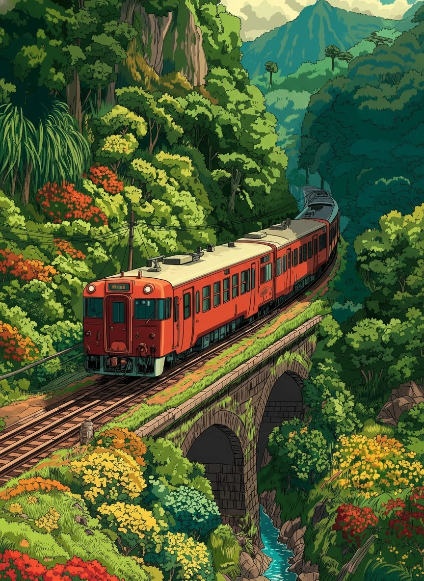 Поезд в тропическом лесу - 1