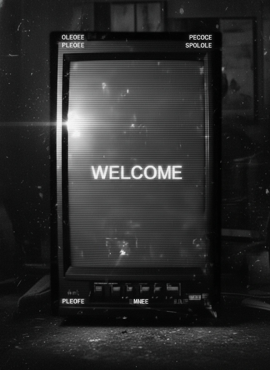 Ретро-телевизор с надписью ‘WELCOME’ - 1