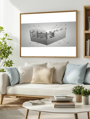 Технический чертеж современного строительного блока - 3