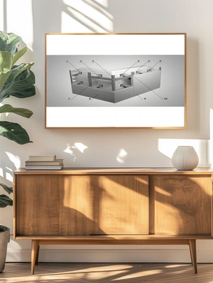 Технический чертеж современного строительного блока - 4