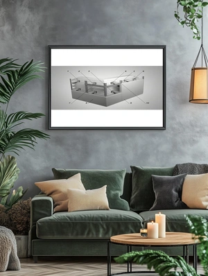 Технический чертеж современного строительного блока - 5