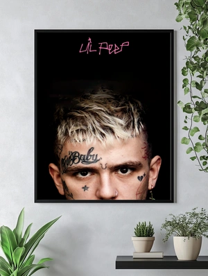 Черно-розовый портрет Lil Peep - 4