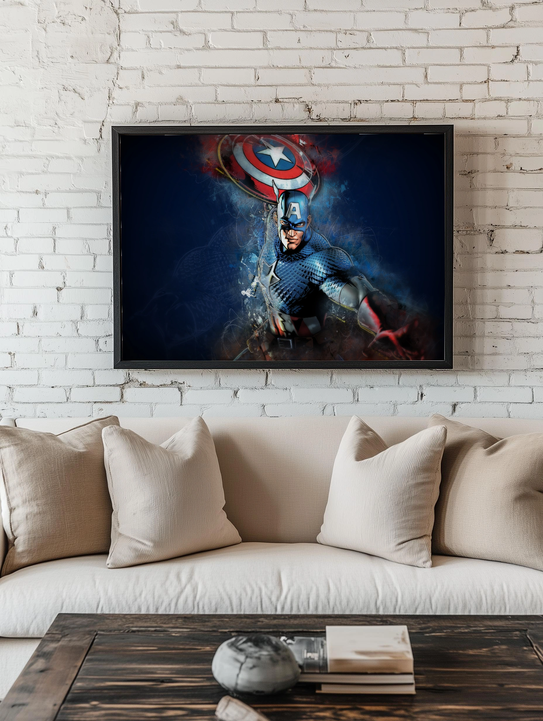 Капитан Америка в динамичной позе - 2