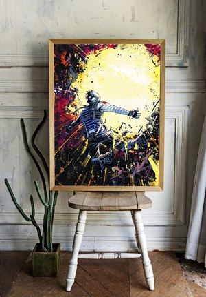 Зимний солдат в яркой абстракции - 2