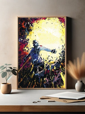 Зимний солдат в яркой абстракции - 3