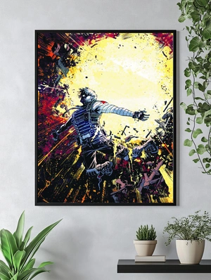 Зимний солдат в яркой абстракции - 4