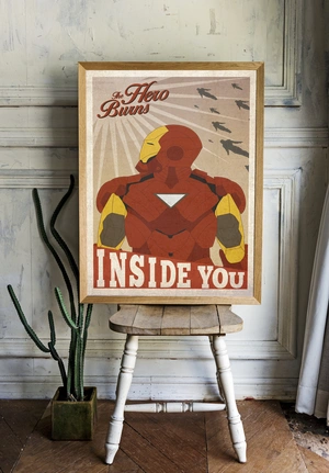 Железный Человек в стиле винтажной иллюстрации - 2