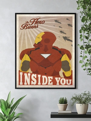 Железный Человек в стиле винтажной иллюстрации - 4