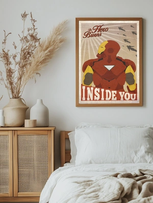 Железный Человек в стиле винтажной иллюстрации - 5