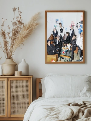 K-pop группа в стиле кэжуал и чёрная кожа - 5