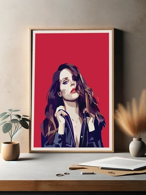 Портрет Lana Del Rey в стиле поп-арт - 3