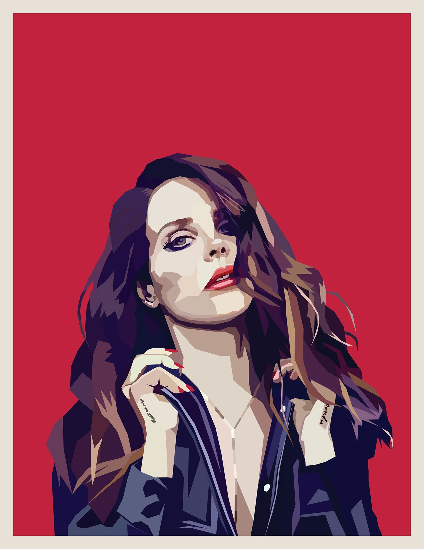 Портрет Lana Del Rey в стиле поп-арт - 1