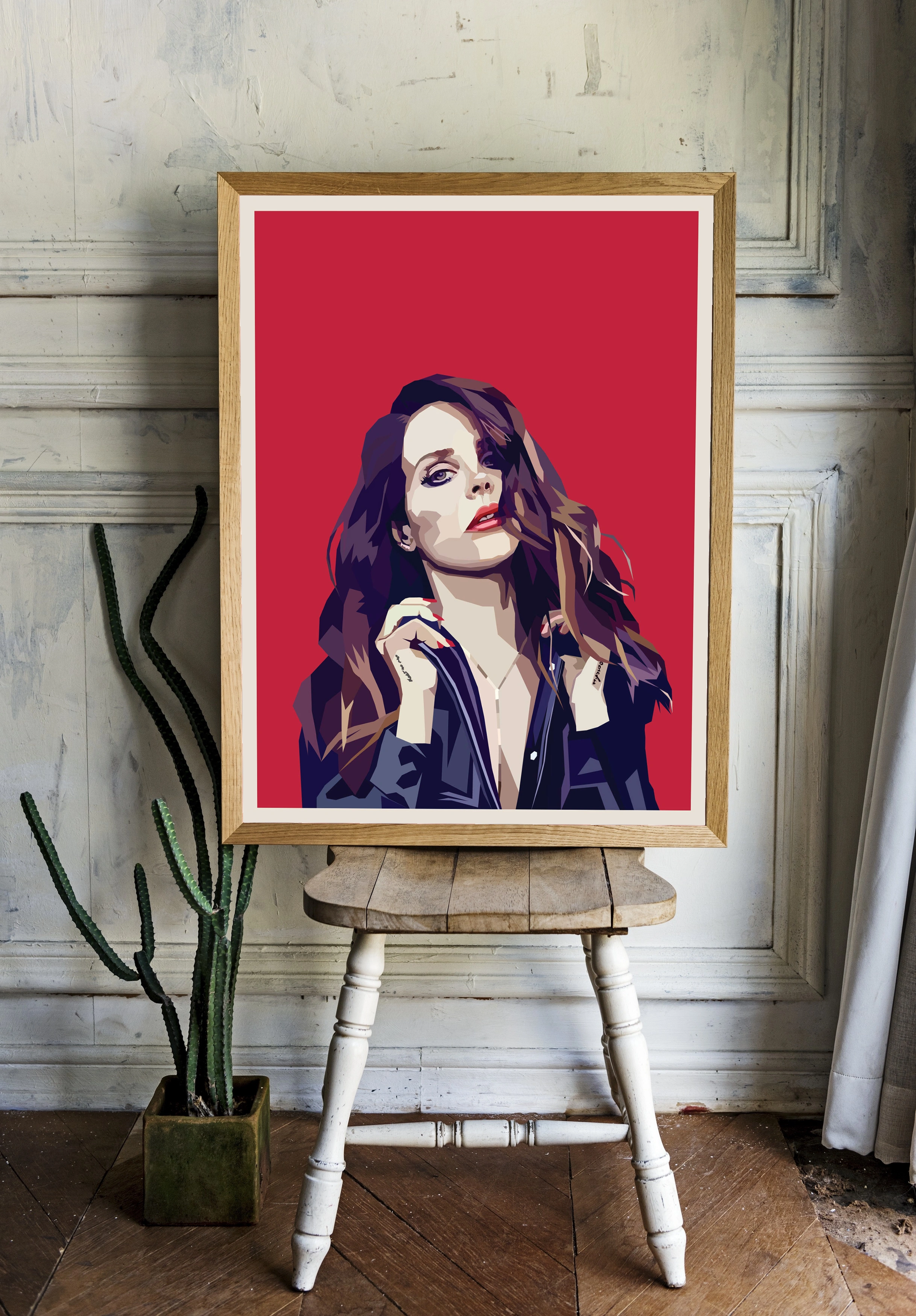 Портрет Lana Del Rey в стиле поп-арт - 2
