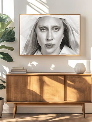 Портрет Lady Gaga в светлых тонах - 4