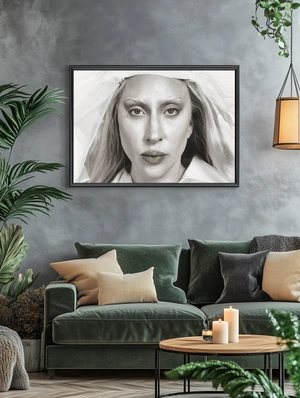 Портрет Lady Gaga в светлых тонах - 5