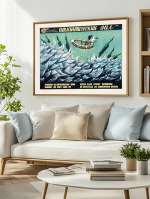 Атлантический вал — Советский сатирический плакат - 3