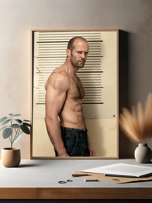 Джейсон Стэтхем с серьёзным выражением лица - 3