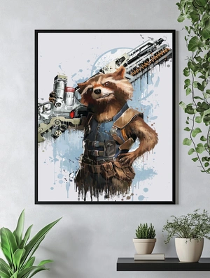 Ракета в акварельном стиле - 4