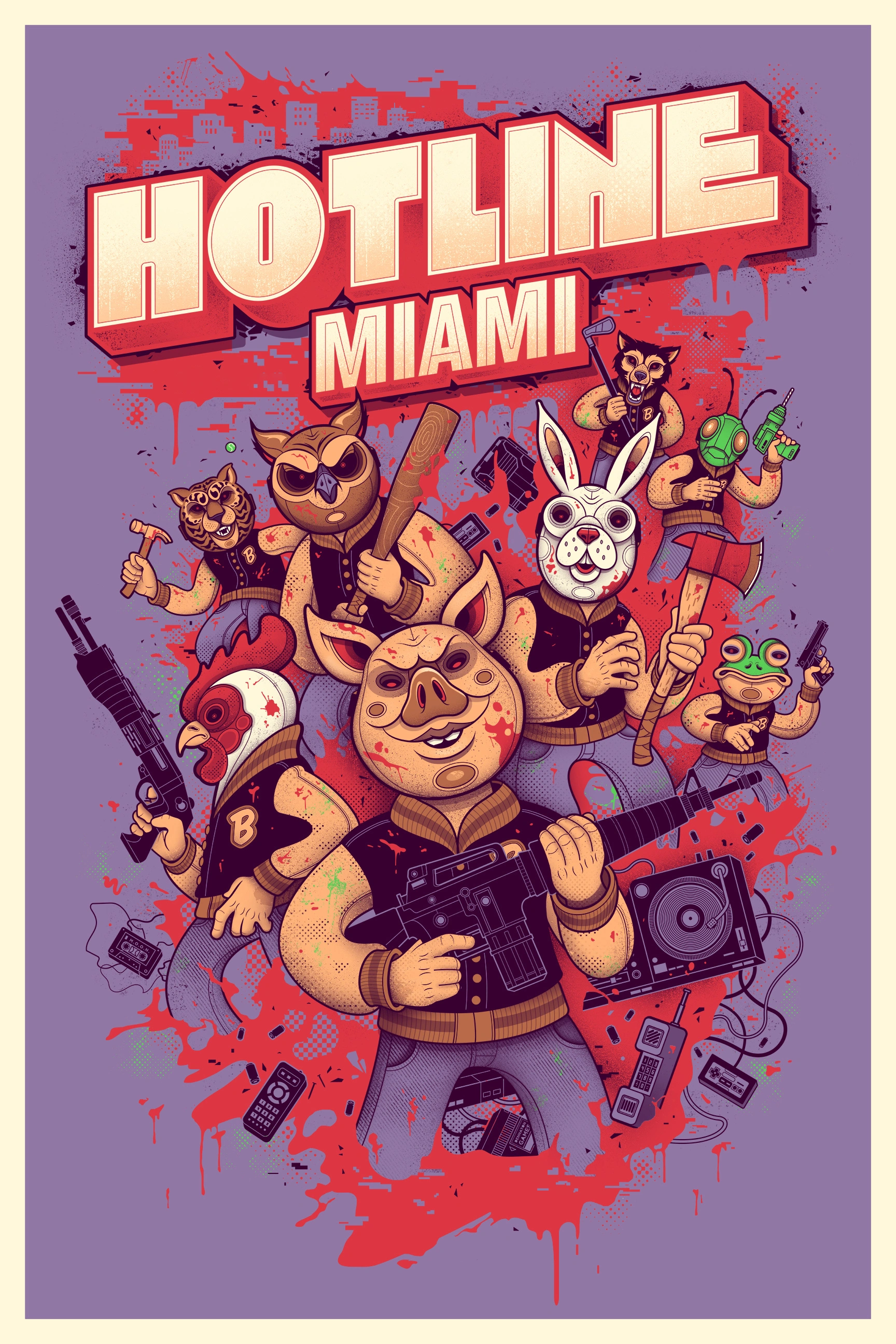 Hotline Miami — Персонажи с масками животных - 1