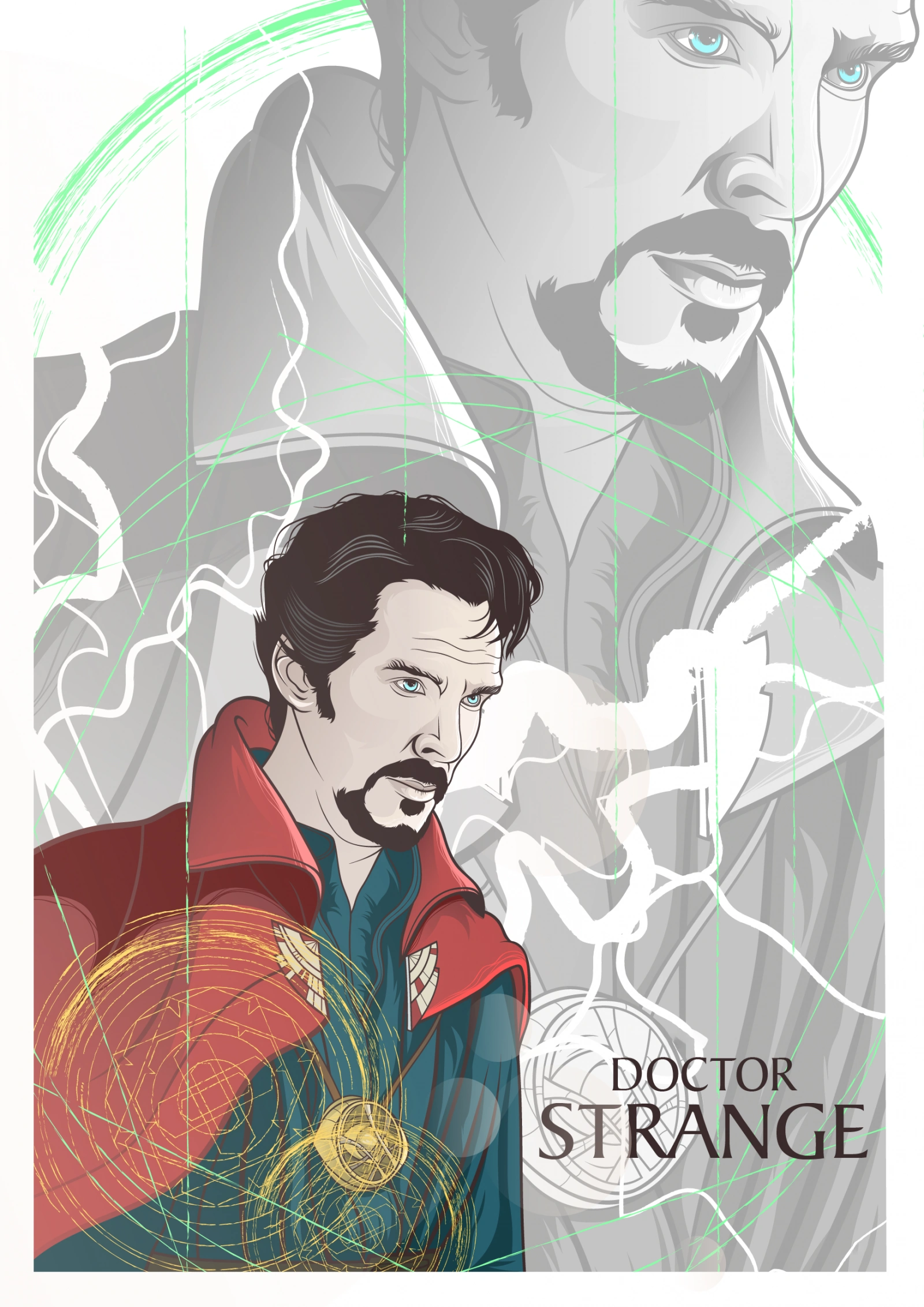 Доктор Стрэндж в стиле иллюстрации - 1