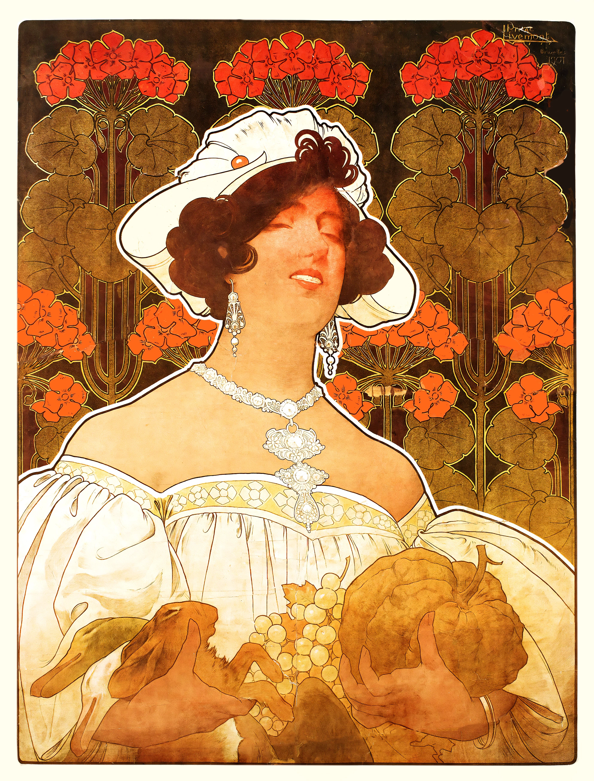 Женщина с геранью, 1901 - 1