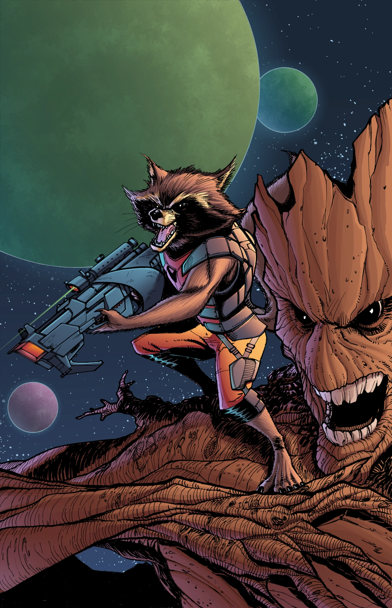 Эпическое единство Ракеты и Грута из Стражей Галактики - 1