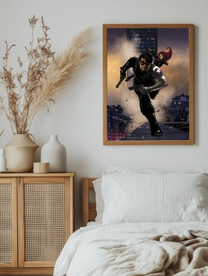 Зимний солдат и Чёрная Вдова в динамичном боевом порыве - 5