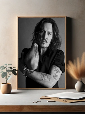 Джонни Депп в монохроме - 3