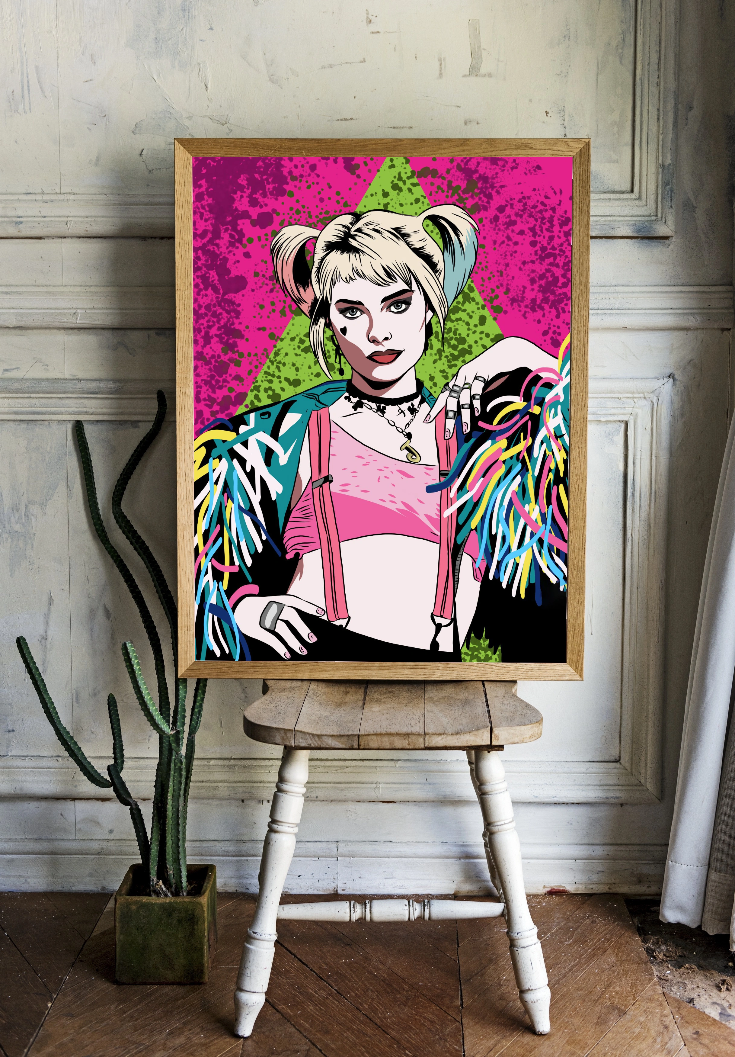 Харли Квинн в ярком графическом стиле - 2