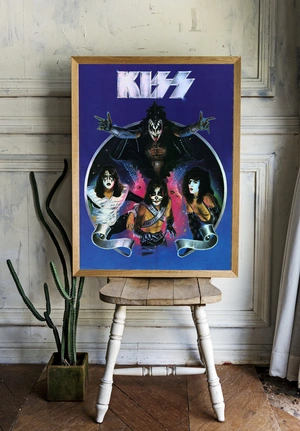 Ретро плакат рок-группы KISS - 2