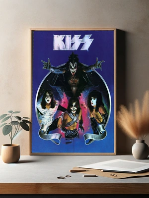 Ретро плакат рок-группы KISS - 3