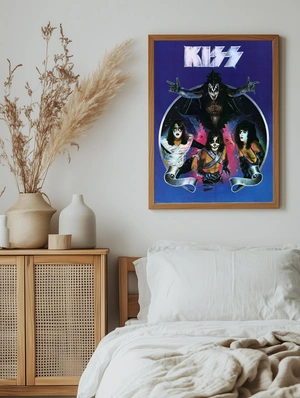 Ретро плакат рок-группы KISS - 5