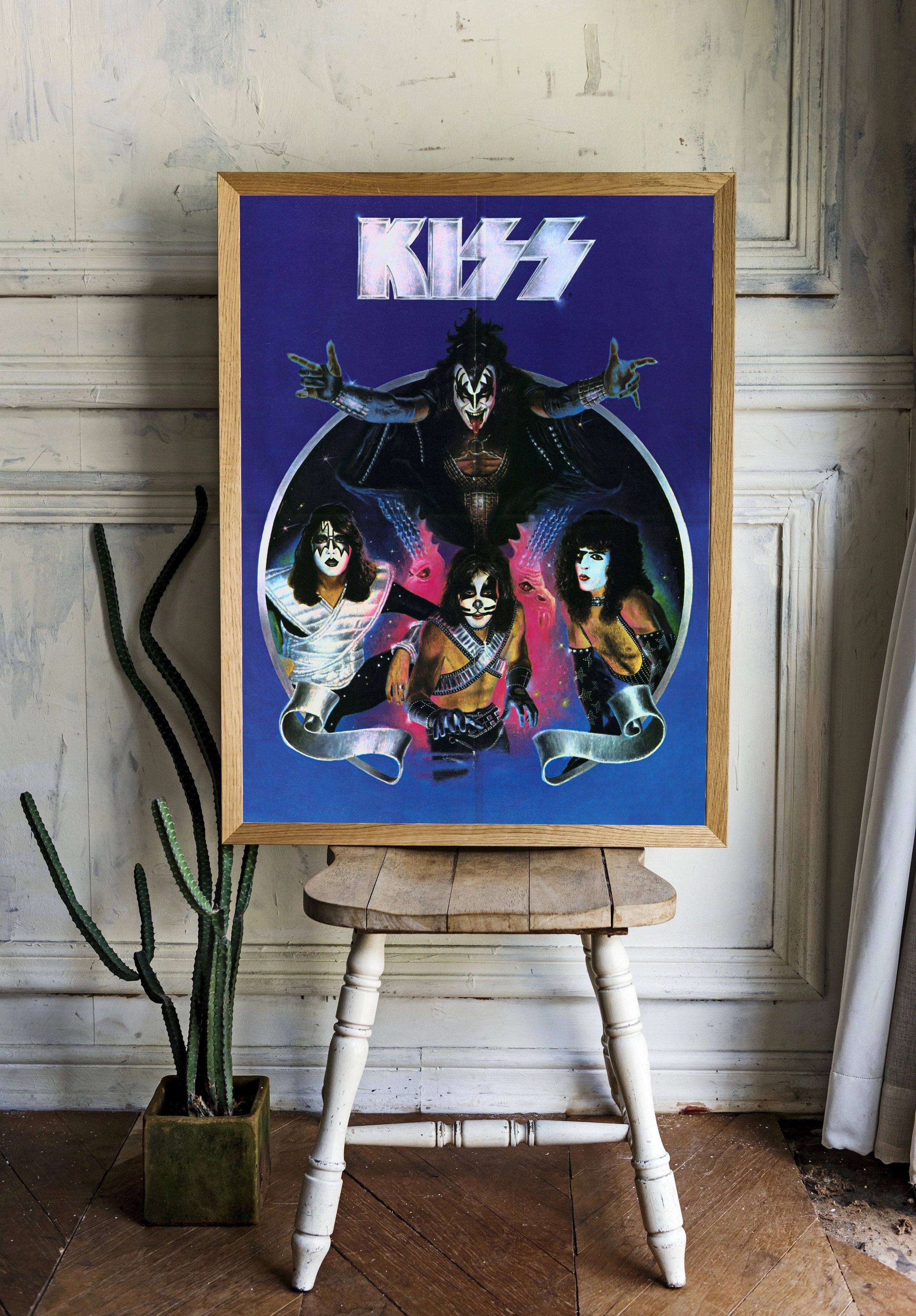 Ретро плакат рок-группы KISS - 2