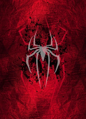 Символ Человека-паука в красных и чёрных тонах - 1