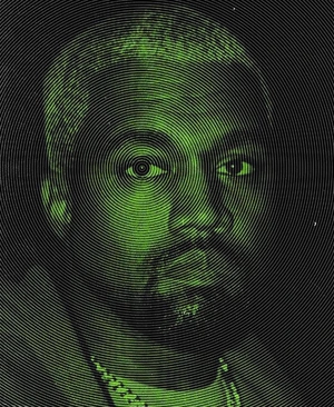 Современный портрет Kanye West - 1