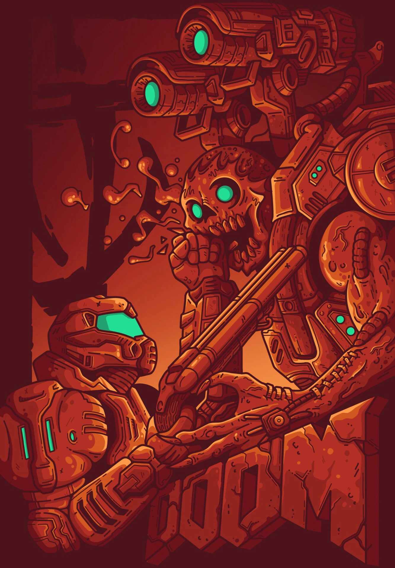 Doom — Механическое противостояние в ночном тоне - 1