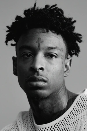 Черно-белый портрет 21 Savage с глубоким взглядом - 1