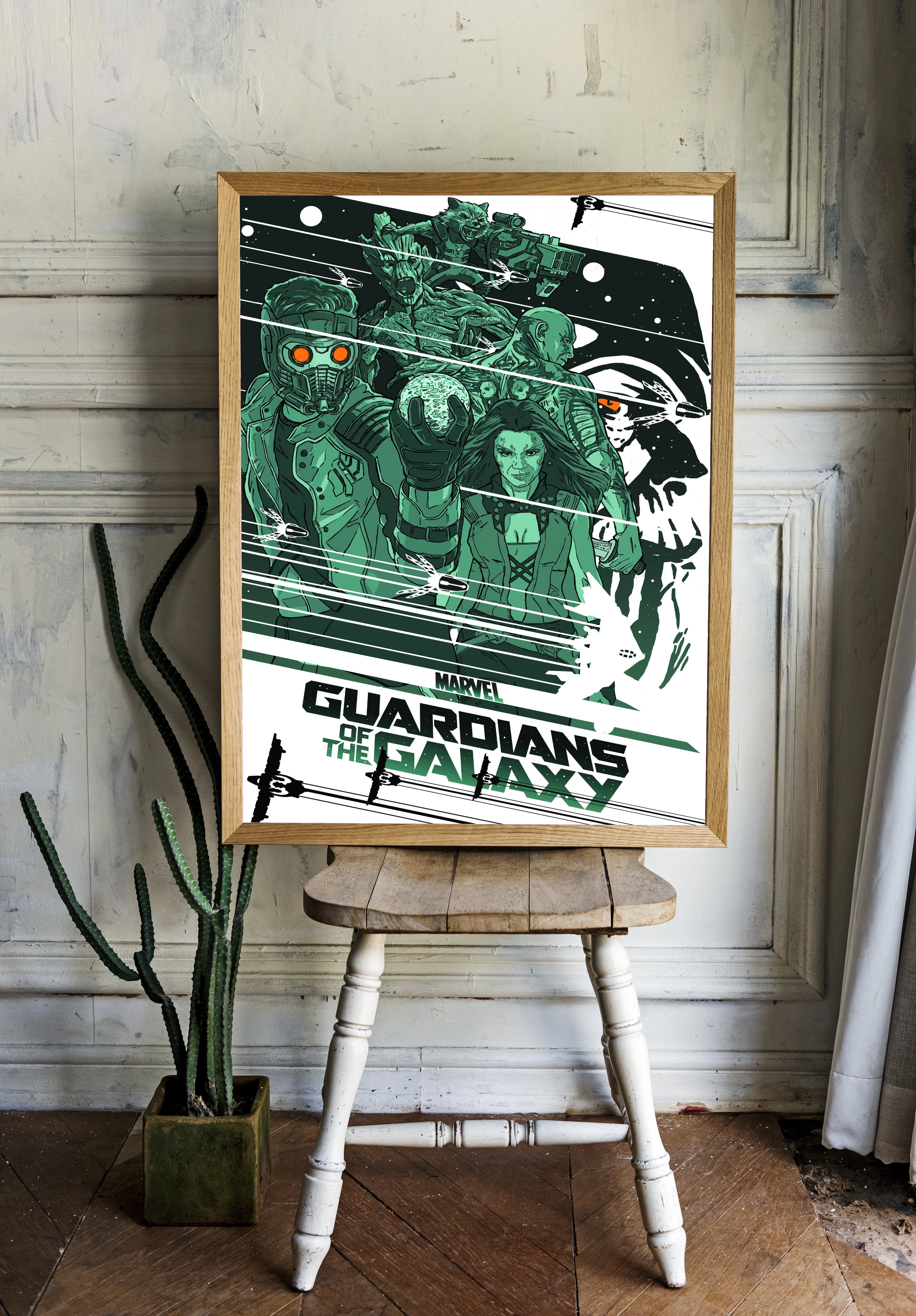 Стражи Галактики в динамичном арт стиле - 2