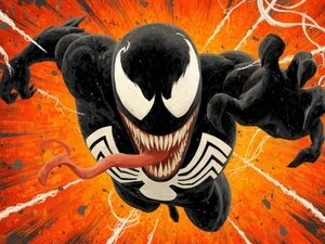 Venom в динамике на ярком фоне - 1
