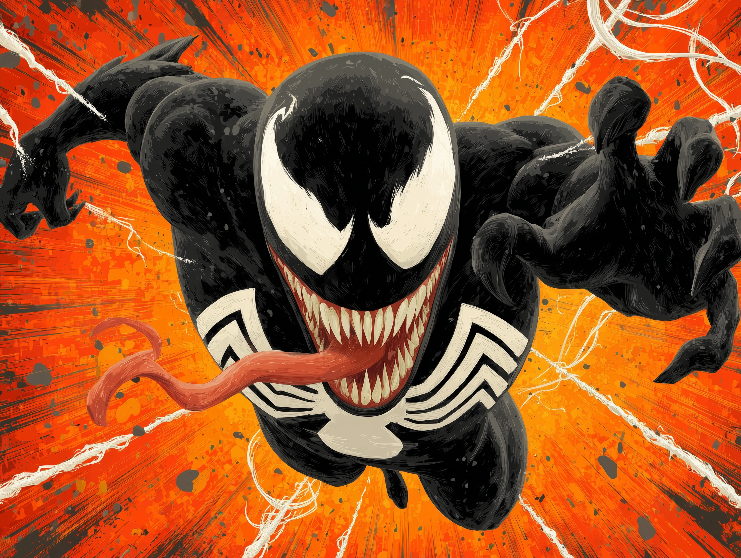 Venom в динамике на ярком фоне - 1