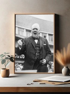 Уинстон Черчилль в момент исторической речи - 3