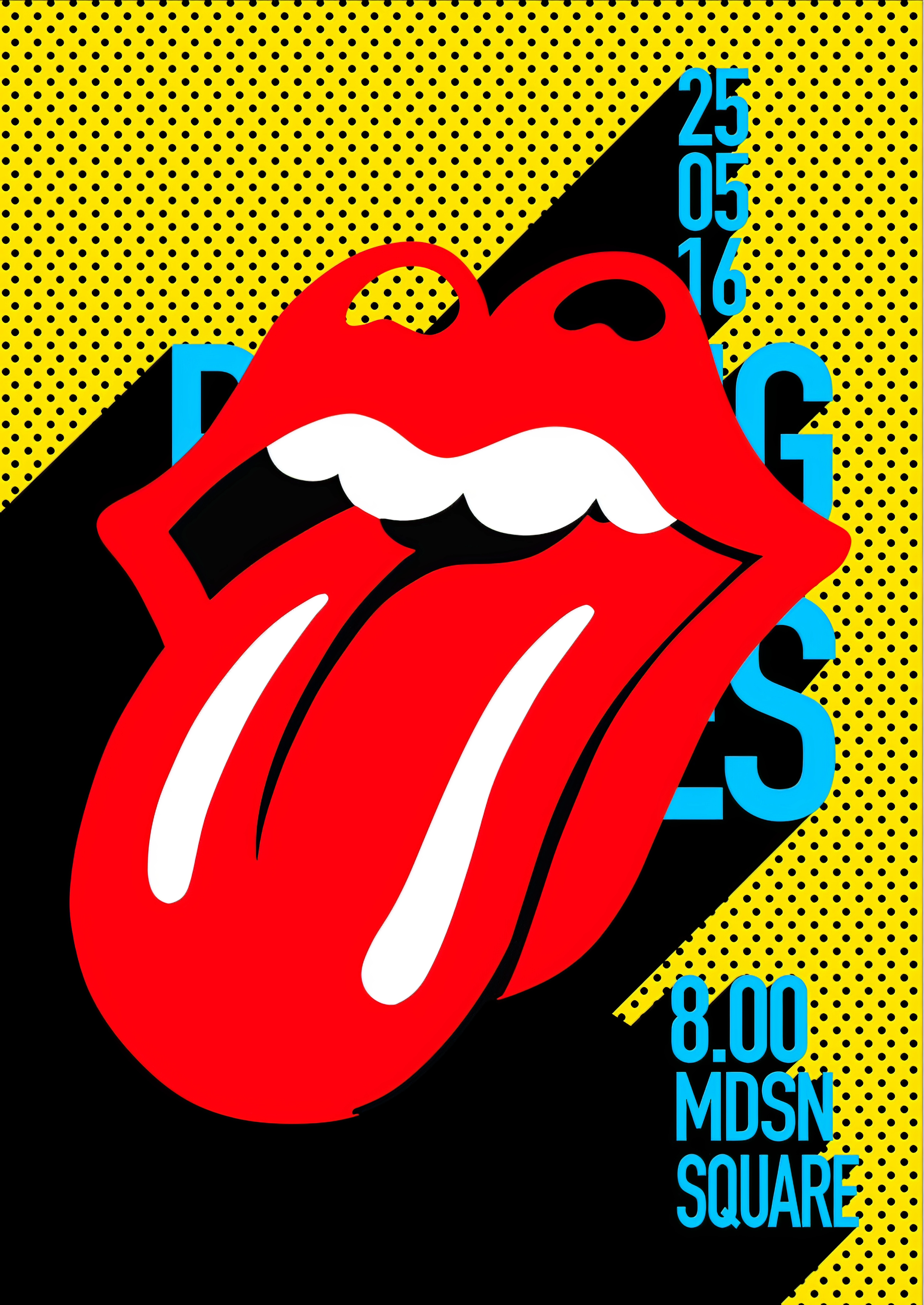 Символ Rolling Stones в стиле поп-арт - 1