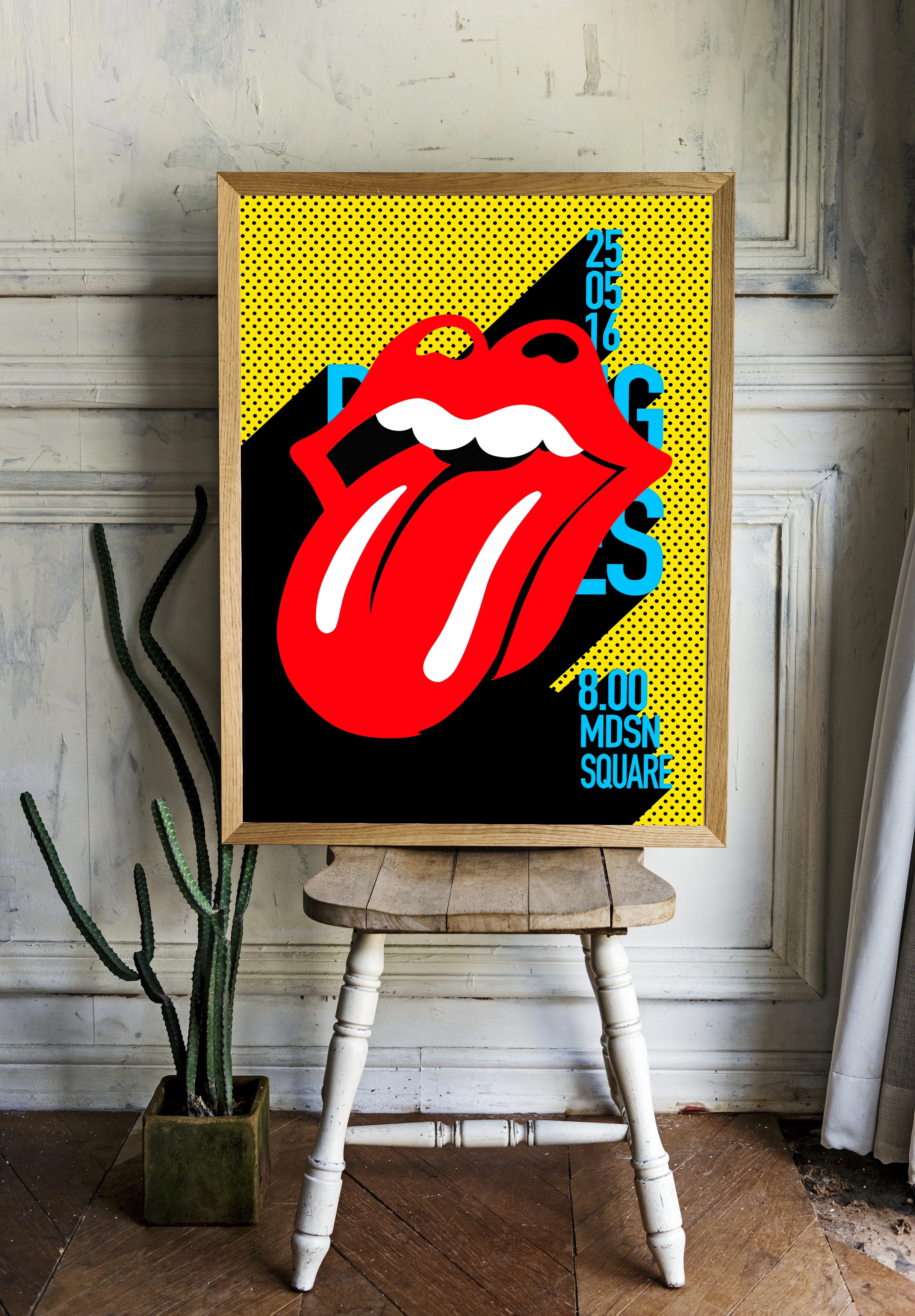 Символ Rolling Stones в стиле поп-арт - 2